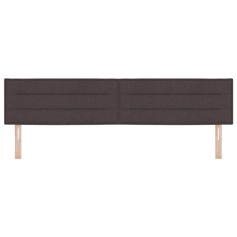 vidaXL LED ágytámla LED -es lámpákkal sötétbarna 200 cm szövet