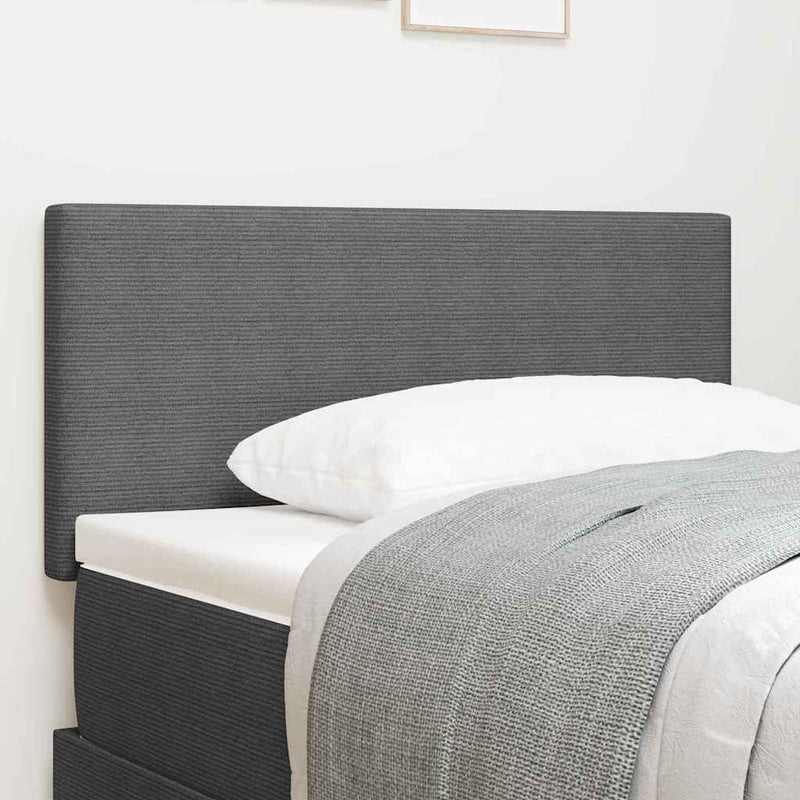 vidaXL LED ágytámla LED -es lámpákkal Világosszürke 90 cm szövet