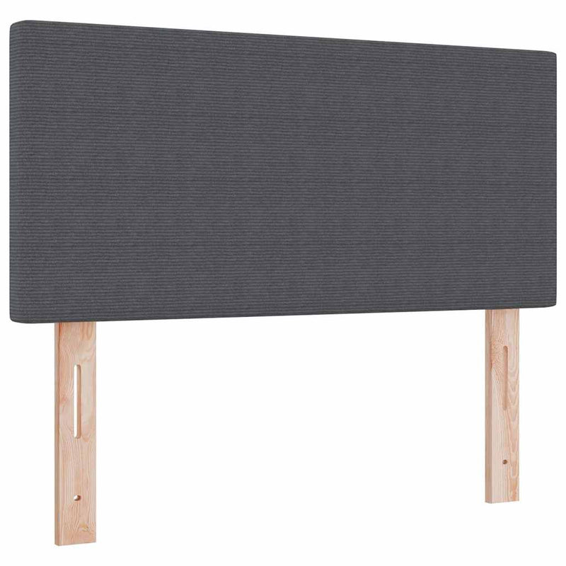 vidaXL LED ágytámla LED -es lámpákkal Sötétszürke 90 cm szövet