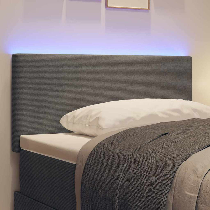 vidaXL LED ágytámla LED -es lámpákkal Világosszürke 100 cm szövet