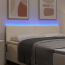 vidaXL LED ágytámla LED szalagokkal Krém 160 cm Bársonyos szövet