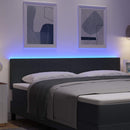 vidaXL LED ágytámla fejtámlával Sötétszürke 180 cm Bársonyos szövet