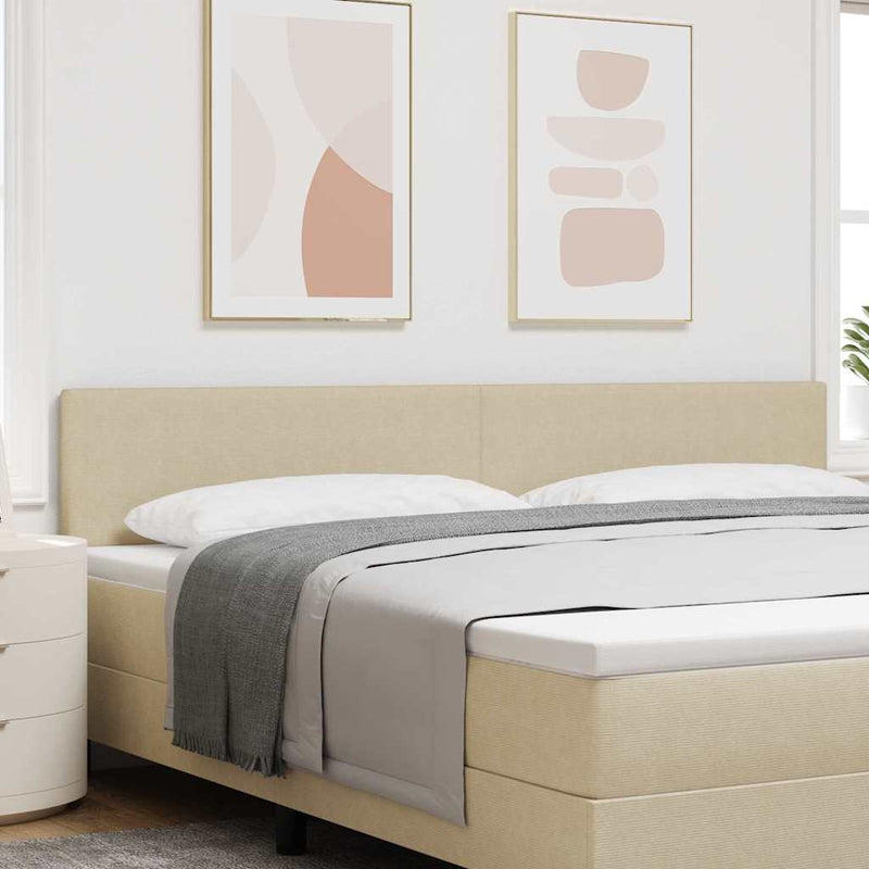 vidaXL LED ágytámla LED -es lámpákkal Szürke zöld 200 cm szövet