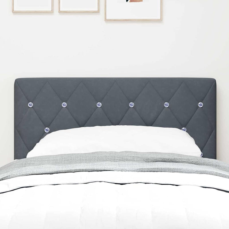 vidaXL LED Fejtámla LED -es lámpákkal Argyle Sötétszürke 80 cm Bársony
