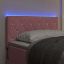 vidaXL LED ágytámla LED szalagokkal Rózsaszín 80 cm Bársony
