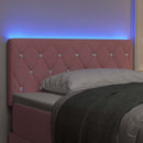 vidaXL LED ágytámla LED szalagokkal Rózsaszín 90 cm Bársony