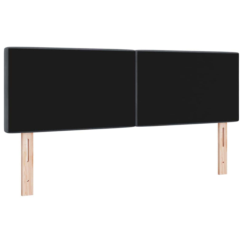 vidaXL LED Fejtámla LED -es lámpákkal Sötétszürke 144 cm Bársony