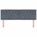 vidaXL LED ágytámla LED szalagokkal Sötétszürke 144 cm Bársony