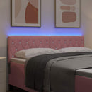 vidaXL LED ágytámla LED szalagokkal Rózsaszín 144 cm Bársony