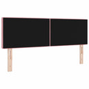 vidaXL LED ágytámla LED szalagokkal Rózsaszín 144 cm Bársony