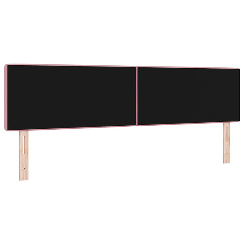vidaXL LED Fejtámla LED -es lámpákkal Argyle Rózsaszín 90 cm Bársony