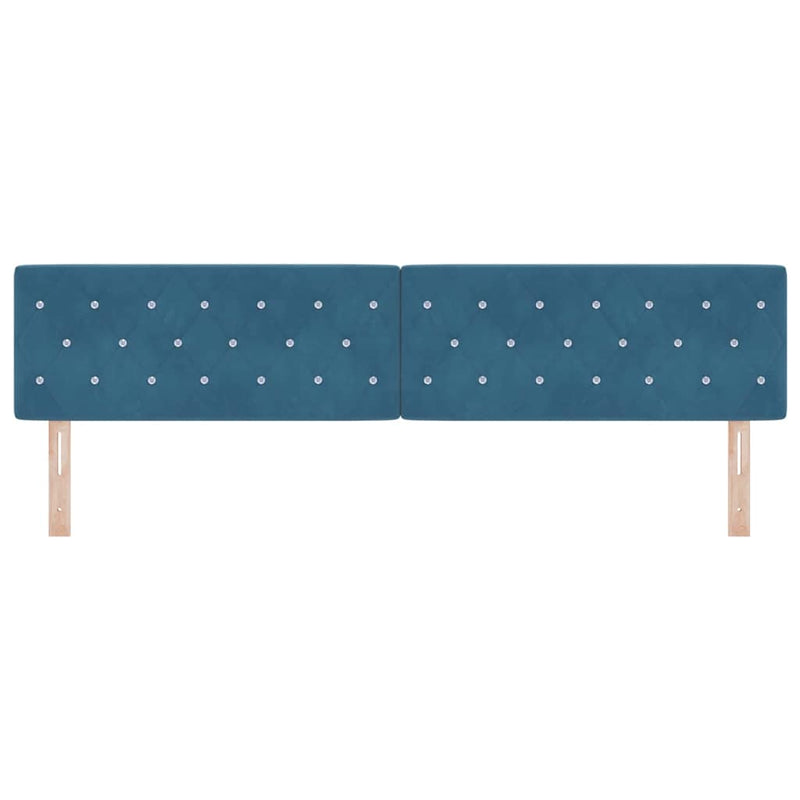 vidaXL LED Fejtámla LED -es lámpákkal Argyle Sötétkék 100 cm Bársony