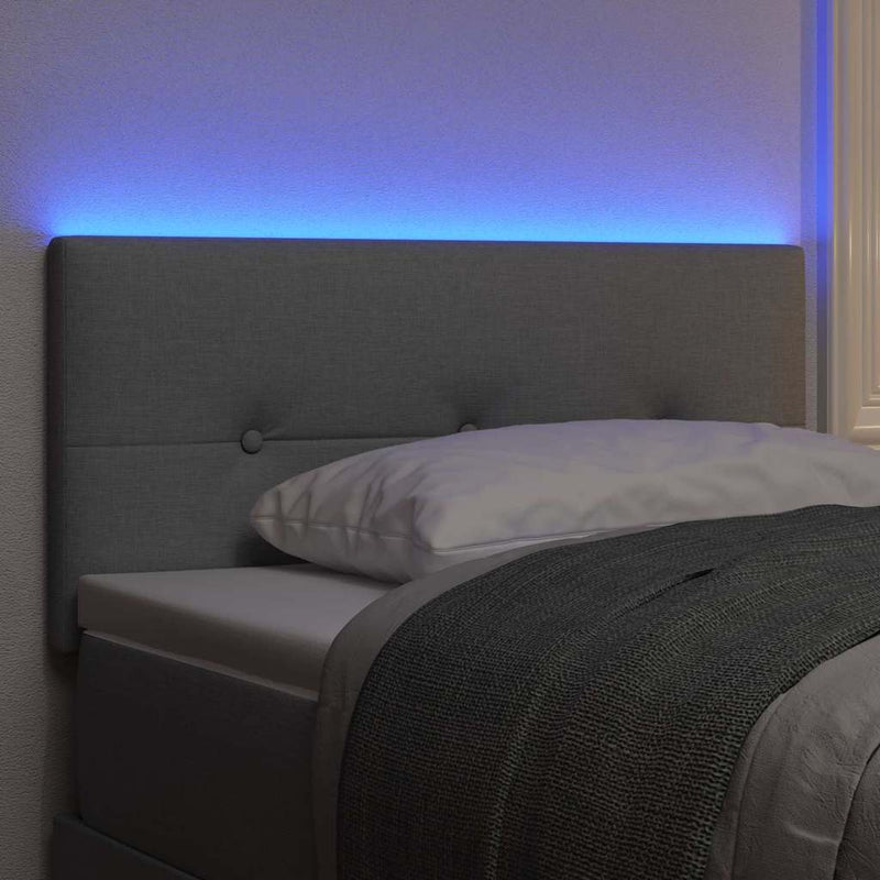 vidaXL LED Fejtámla LED -es lámpákkal Világosszürke 80 cm szövet