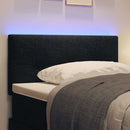 vidaXL LED ágytámla LED szalagokkal fejtámlával Fekete 80 cm szövet