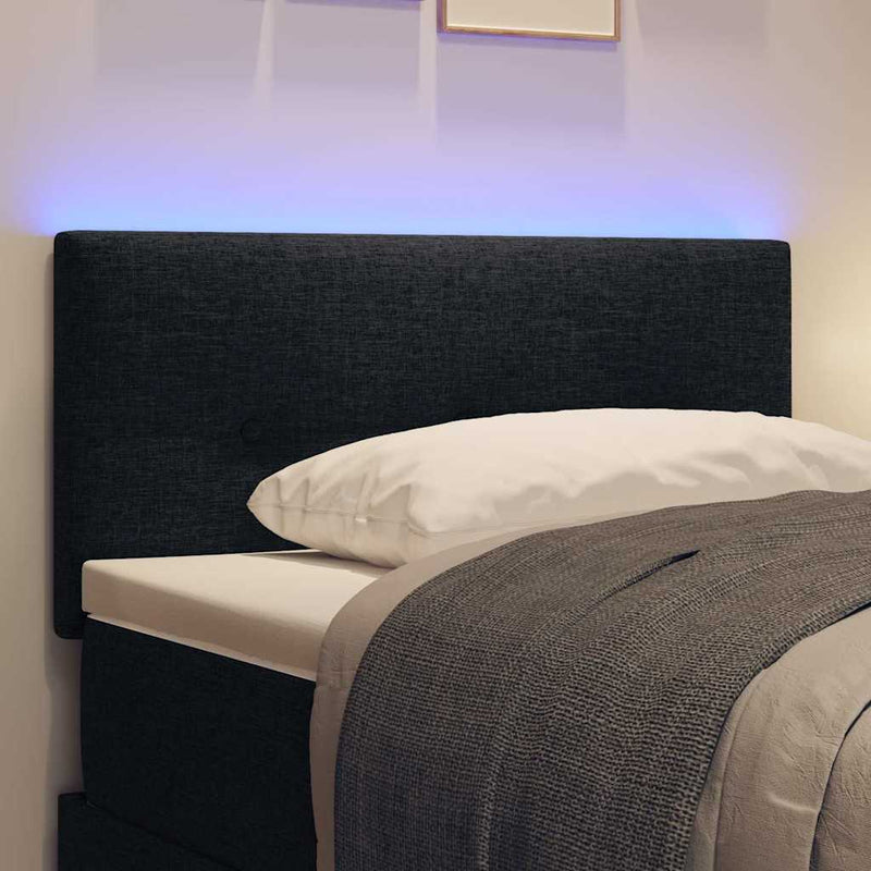 vidaXL LED Fejtámla LED -es lámpákkal fejtámlával Fekete 80 cm szövet