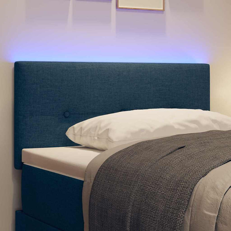 vidaXL LED Fejtámla LED -es lámpákkal fejtámlával Kék 80 cm szövet
