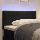 vidaXL LED ágytámla LED szalagokkal Fekete 80 cm Bársony