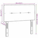 vidaXL LED ágytámla LED -es lámpákkal fejtámlával Kék 90 cm Poliészter