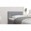 vidaXL LED ágytámla LED szalagokkal Világosszürke 100 cm szövet