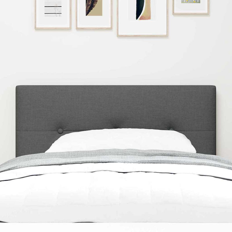 vidaXL LED ágytámla LED -es lámpákkal Sötétszürke 100 cm Poliészter