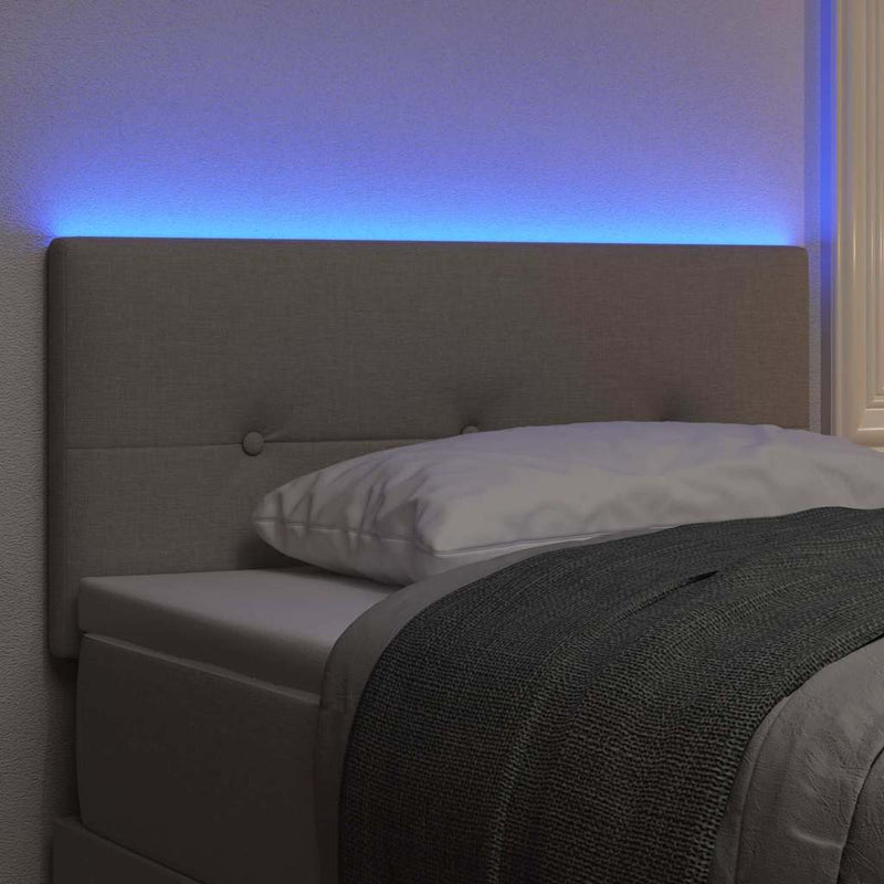 vidaXL LED Fejtámla LED -es lámpákkal Tópszínű 100 cm szövet