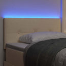 vidaXL LED ágytámla LED szalagokkal fejtámlával Krém 100 cm szövet