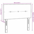 vidaXL LED ágytámla LED -es lámpákkal Kék 100 cm Poliészter