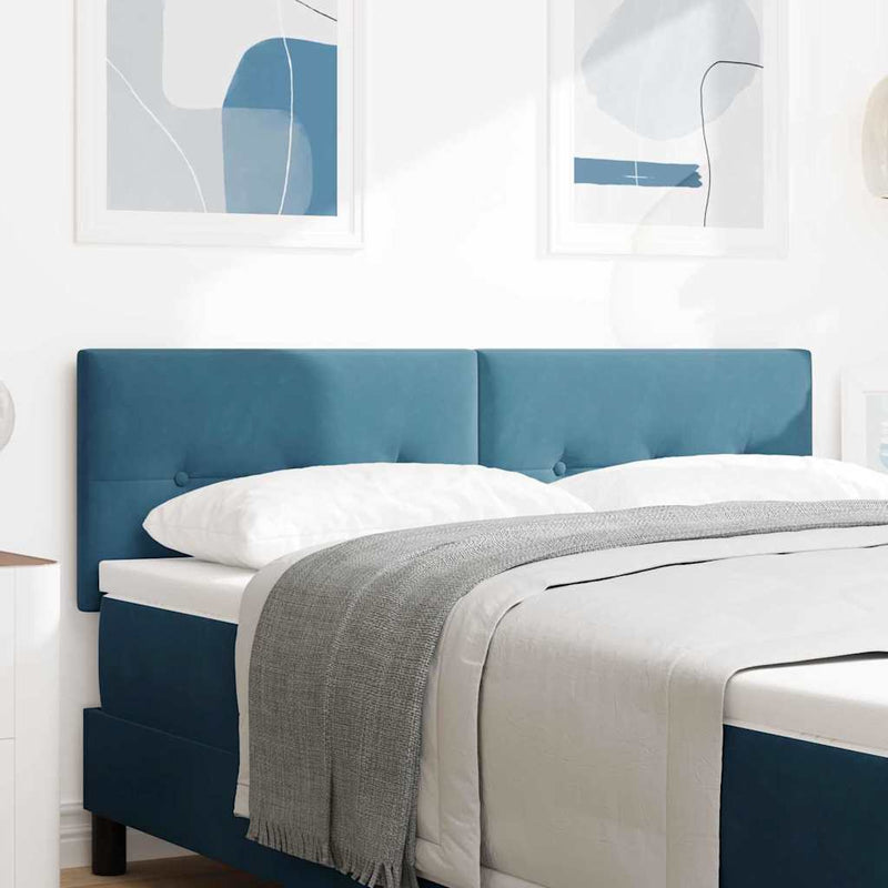 vidaXL Fejtámla LED -es lámpákkal fejtámlával Kék 72 cm Bársony