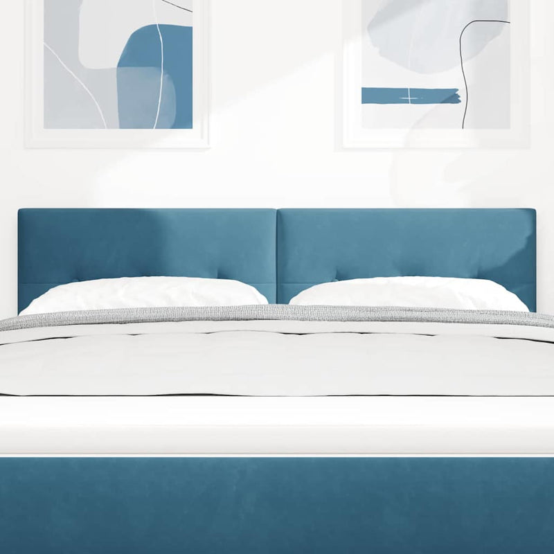 vidaXL Fejtámla LED -es lámpákkal fejtámlával Kék 72 cm Bársony