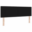 vidaXL LED ágytámla LED szalagokkal fejtámlával Fekete 160 cm szövet