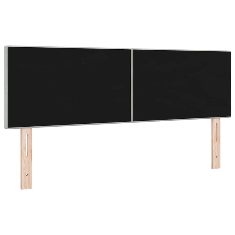 vidaXL Fejtámla LED -es lámpákkal Világosszürke 80 cm Bársony