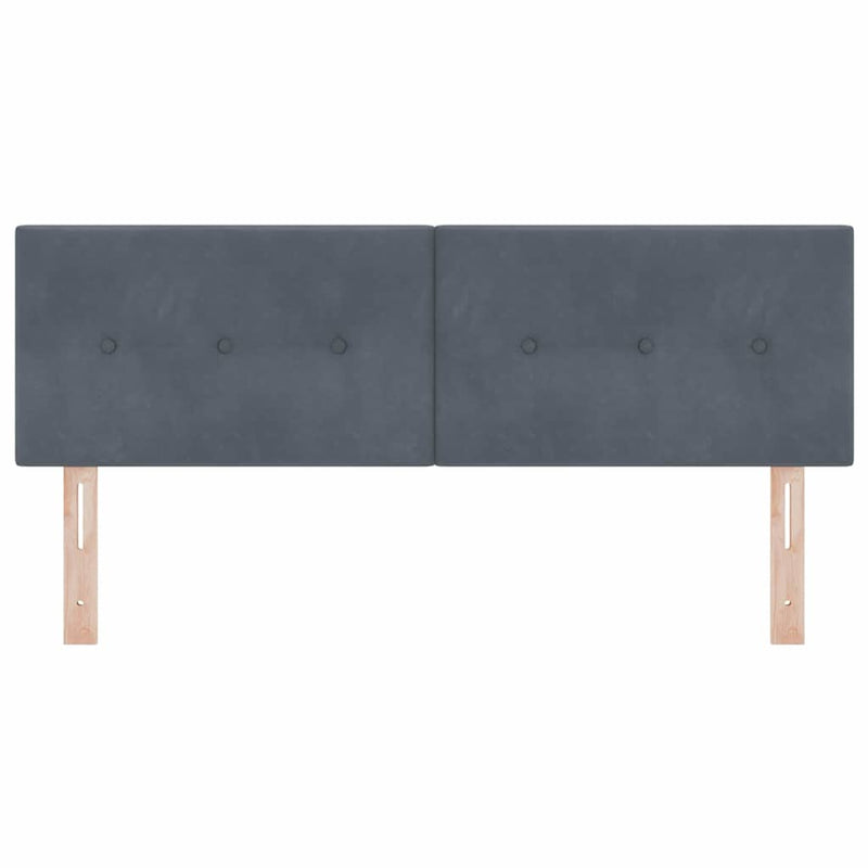vidaXL Fejtámla LED -es lámpákkal fejtámlával Szürke 80 cm Bársony