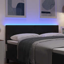 vidaXL LED ágytámla LED szalagokkal Fekete 160 cm Bársony