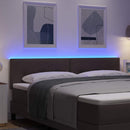 vidaXL LED ágytámla LED szalagokkal Sötét Barna 180 cm szövet