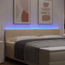 vidaXL LED ágytámla LED szalagokkal fejtámlával Krém 180 cm szövet