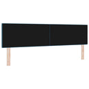 vidaXL LED ágytámla LED szalagokkal Kék 180 cm Bársony