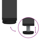 vidaXL fekete hidegen hengerelt acél tálalószekrény 135x39x73,5 cm