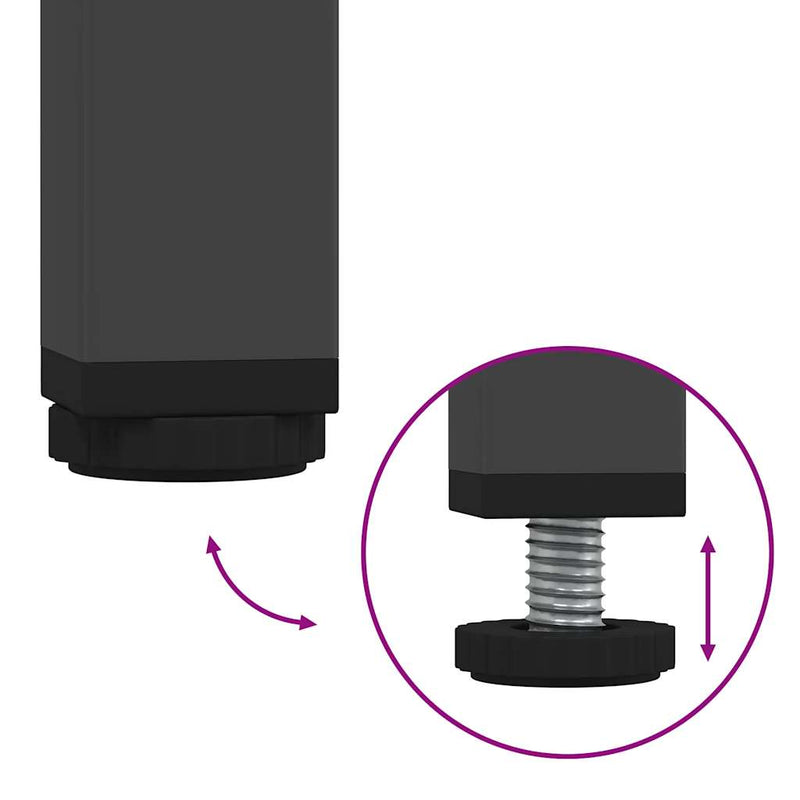 vidaXL fekete hidegen hengerelt acél tálalószekrény 135x39x73,5 cm