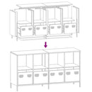 vidaXL rózsaszín hidegen hengerelt acél tálalószekrény 135x39x73,5 cm