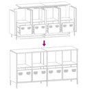 vidaXL mustársárga hidegen hengerelt acél tálalószekrény 135x39x73,5cm