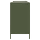 vidaXL olívazöld hidegen hengerelt acél tálalószekrény 135x39x73,5 cm