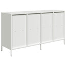 vidaXL fehér hidegen hengerelt acél tálalószekrény 135x39x73,5 cm