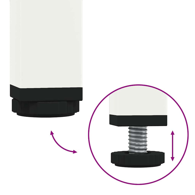 vidaXL fehér hidegen hengerelt acél tálalószekrény 135x39x73,5 cm