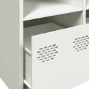 vidaXL fehér hidegen hengerelt acél tálalószekrény 135x39x73,5 cm