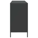 vidaXL fekete hidegen hengerelt acél tálalószekrény 135x39x73,5 cm