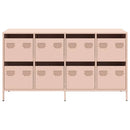 vidaXL rózsaszín hidegen hengerelt acél tálalószekrény 135x39x73,5 cm