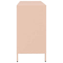 vidaXL rózsaszín hidegen hengerelt acél tálalószekrény 135x39x73,5 cm