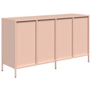 vidaXL rózsaszín hidegen hengerelt acél tálalószekrény 135x39x73,5 cm