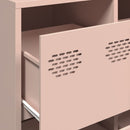 vidaXL rózsaszín hidegen hengerelt acél tálalószekrény 135x39x73,5 cm