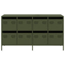 vidaXL olívazöld hidegen hengerelt acél tálalószekrény 135x39x73,5 cm